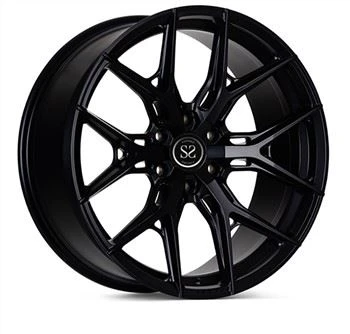 جنوط مطروقة باللون الأسود اللامع لسيارات Audi S 5 6 و 19 20 21 22 و 23 بوصة مع H - PCD 5x112