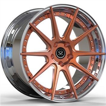 برميل بولندي + قرص برتقالي مخصص تحدث نمط 2-PC 20 21 بوصة F430 عجلات فيراري مزورة 5x108