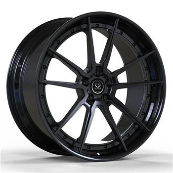 SSJK2117 مات أسود 2-PC 19 20 21 و 22 نمط الترباس المخصص 5x112 5x130 مناسب للسيارات الفاخرة Prosch 991 Auid RS6