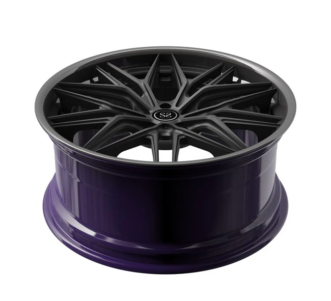 Forged Monoblock 5x112 Wheels For Dark Gun Metal Polished Purple BMW 5 Series Rims 20inch