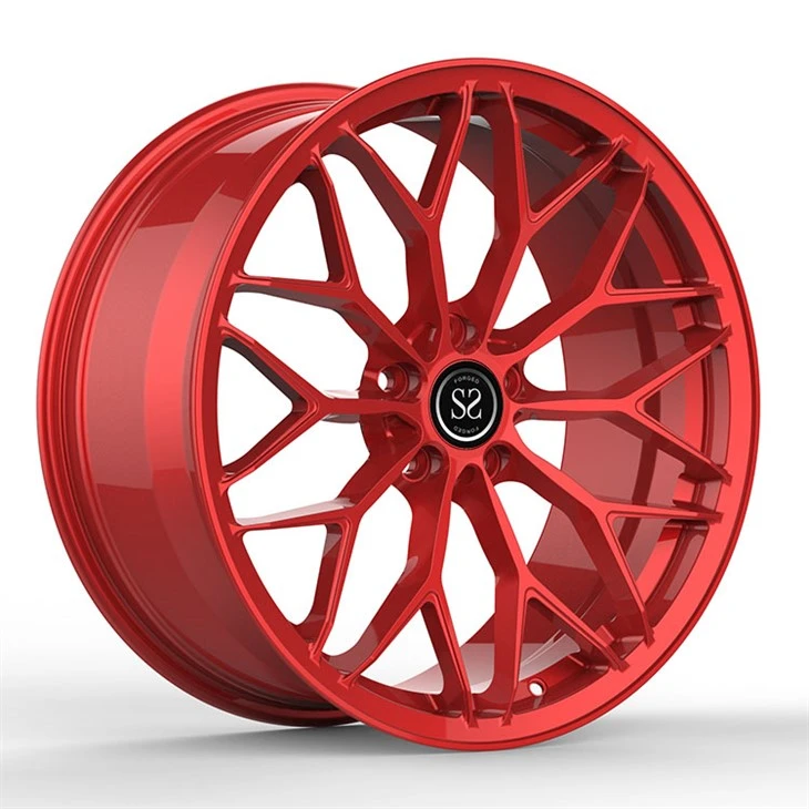 فولكس واجن جولف GTI Mk8 (CD1) 19x8.5 وجه أحمر لامع مُصمم خصيصًا 2- PC Rims